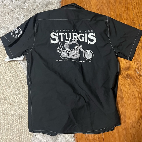 American Biker Other - NEW American Biker Sturgis Black Button Down Shirt